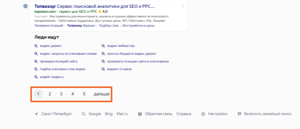 Страницы пагинации