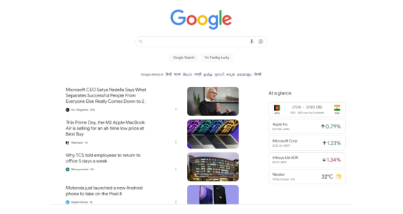 google-home-page-test