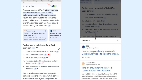 Ссылки на источники в AI Overviews. Источник: SER