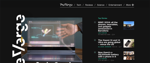 Сайт The Verge