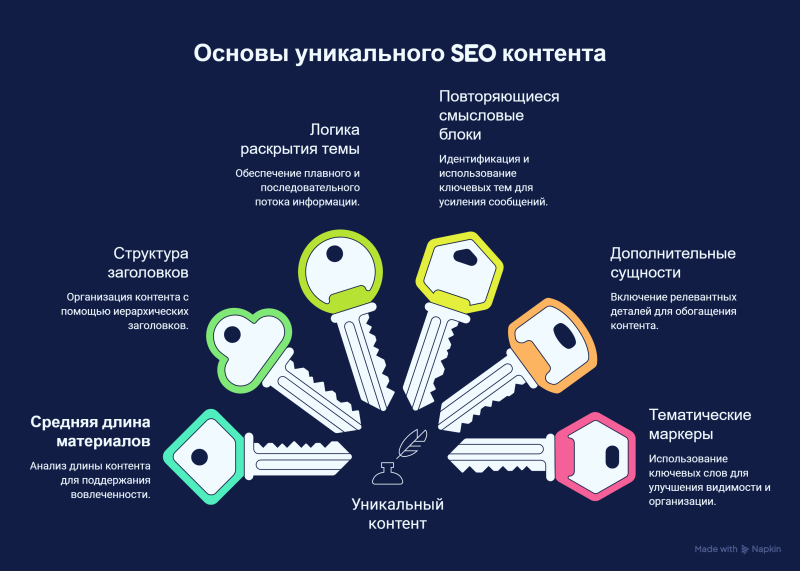 Основы уникального SEO контента схематически
