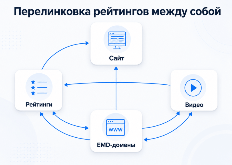 Перелинковка рейтингов между собой