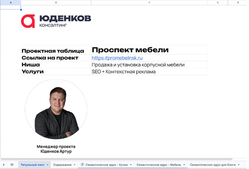 Проектный паспорт