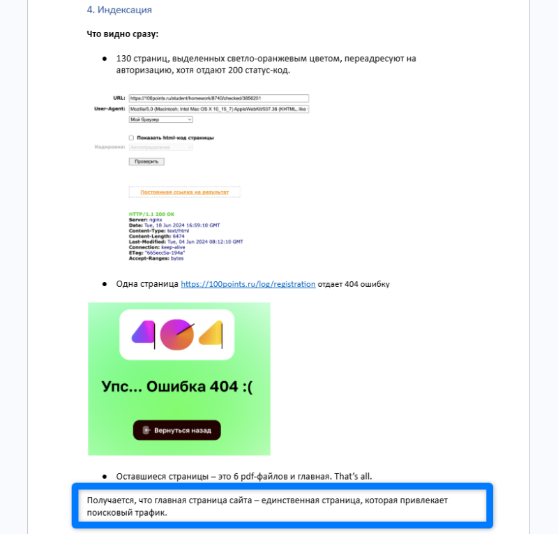 Выдержка из&nbsp;технического аудита за&nbsp;2024 г.