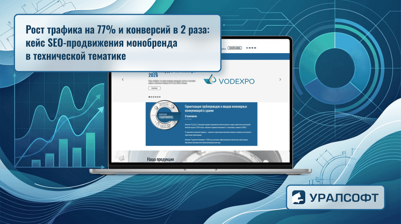 Рост трафика на 77% и конверсий в 2 раза: как мы в Урал-Софт продвигали сайт локального производителя гермовтулок в одной выдаче с крупными строительными магазинами