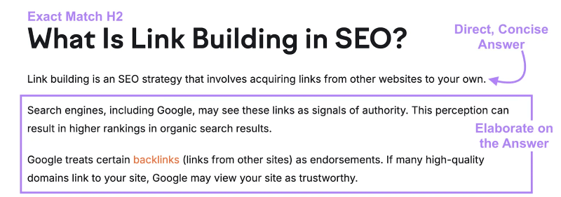Совпадение AI Mode и текста