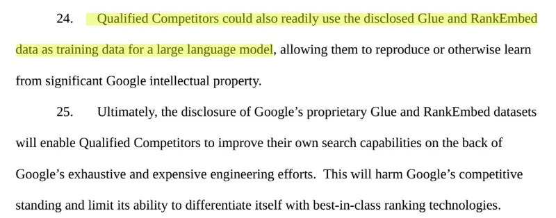 Конкуренты также&nbsp;могут использовать полученную ими информацию о&nbsp;GLUE и&nbsp;RankEmbed в&nbsp;качестве обучающих данных для&nbsp;своих LLM