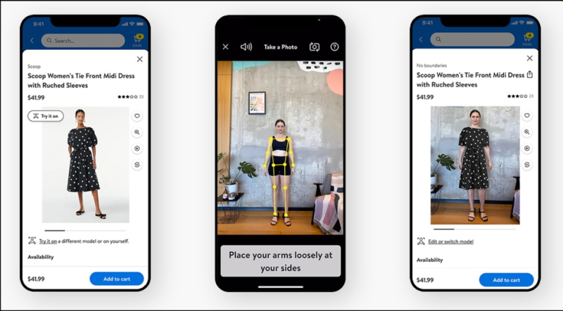Дополненная примерка одежды Walmart