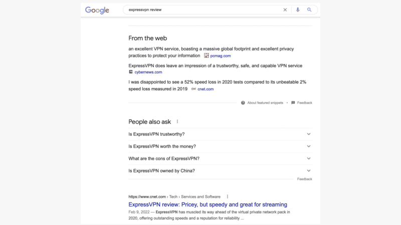 google-serp-expressvpn-review-from-the-web