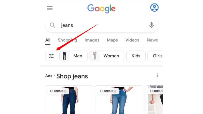 google-search-shopping-filter-button