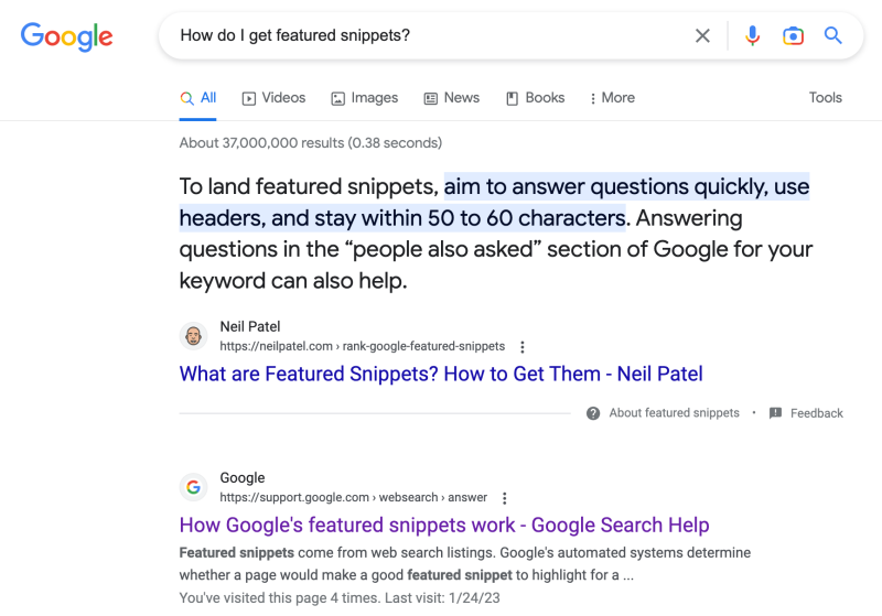 google-featured-snippets-blue-highlights