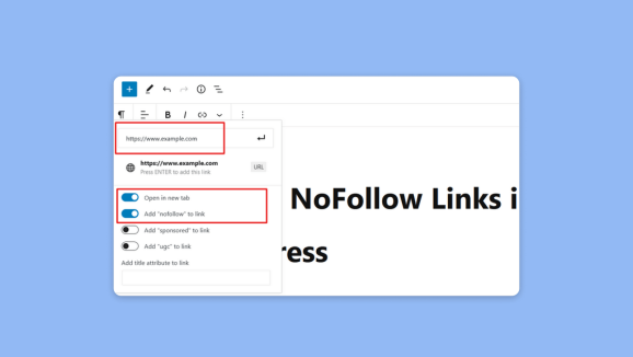 Добавьте атрибут nofollow к ссылкам в WordPress
