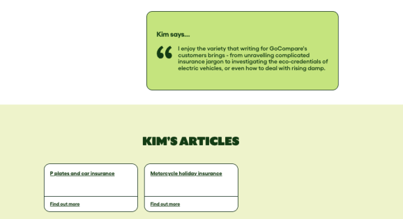 Страница GoCompare