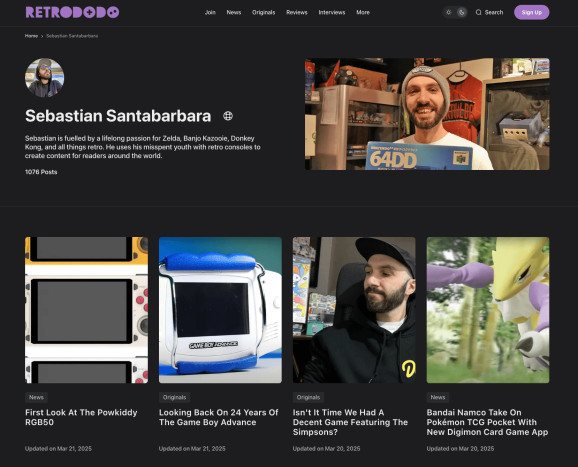 Страница Retrododo