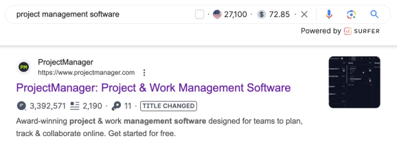 Лендинг Project Manager