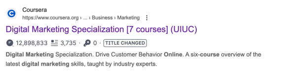 Лендинг Coursera