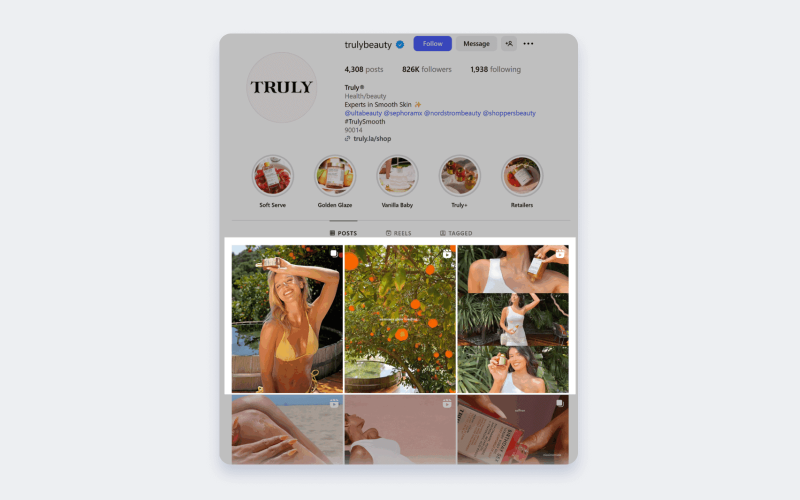 Instagram* Truly Beauty