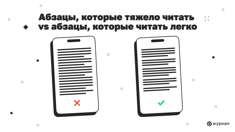 Большие / маленькие абзацы