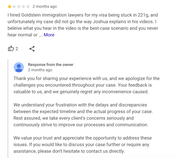 Ответ на плохой отзыв